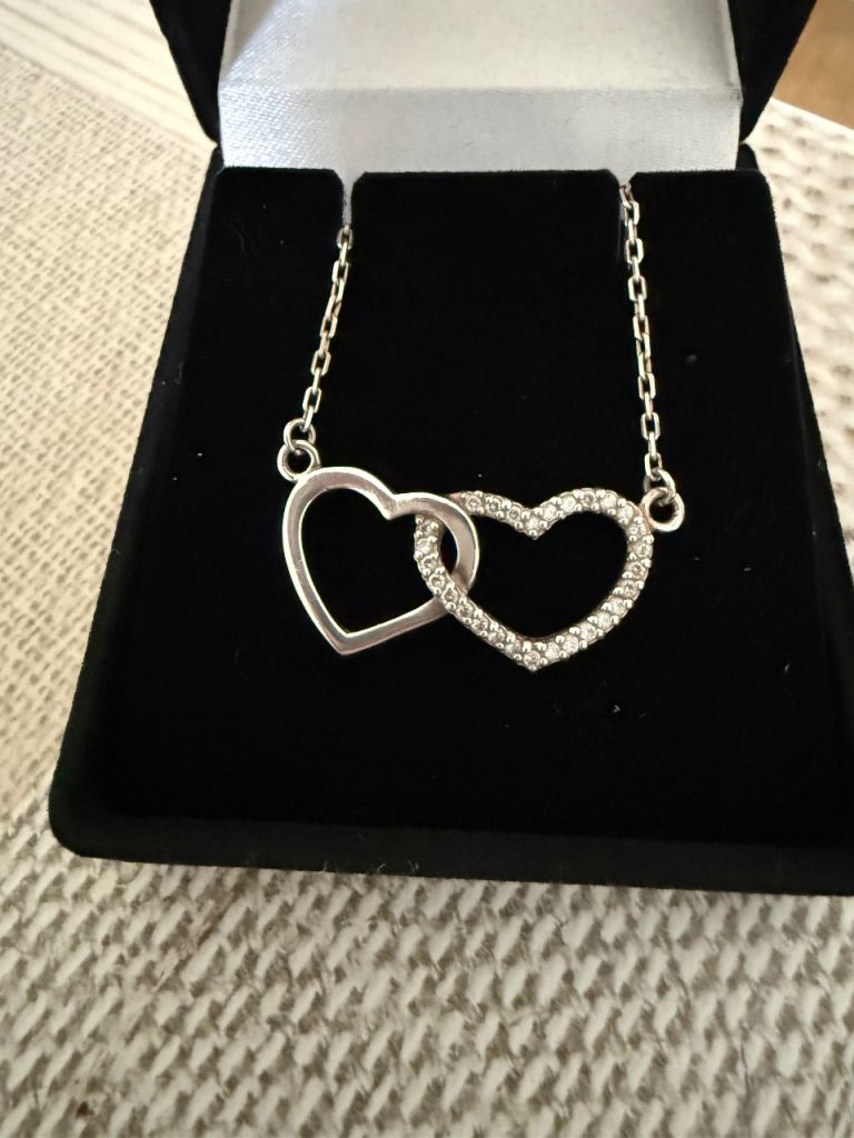 Valentine Sterling Silver Heart Necklace 