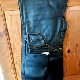 image for Weise Ladies Leather Motorcycle Trousers – Size 12 Long Leg – Excellent Condition