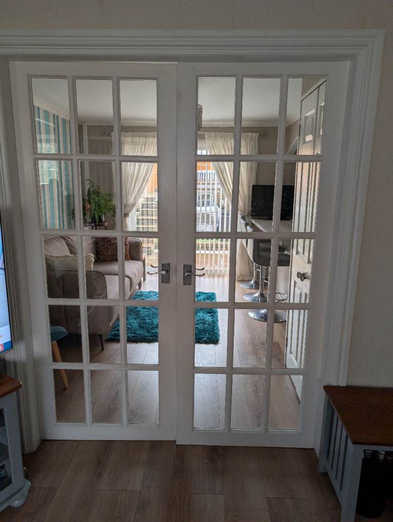 Dining room and living room doors