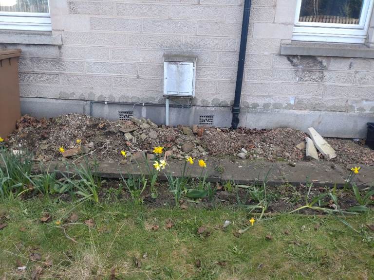 Garden waste stones