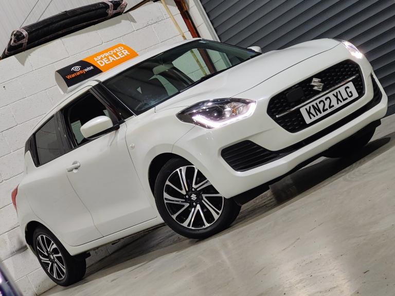 SUZUKI SWIFT; 1.2 PETROL HYBRID; 82BHP; SZ-L; 5 DOOR; MANUAL; WHITE; 57.9 MPG;