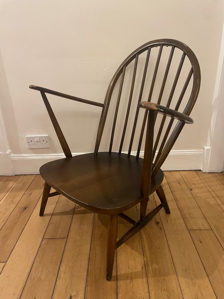 Ercol Vintage Low High Back Armchair