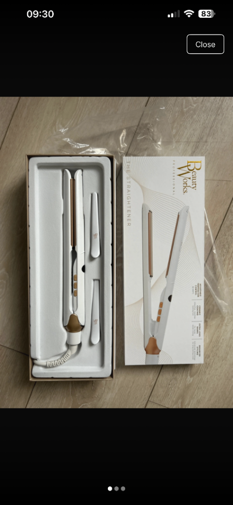 Beauty works professional hair straightener new