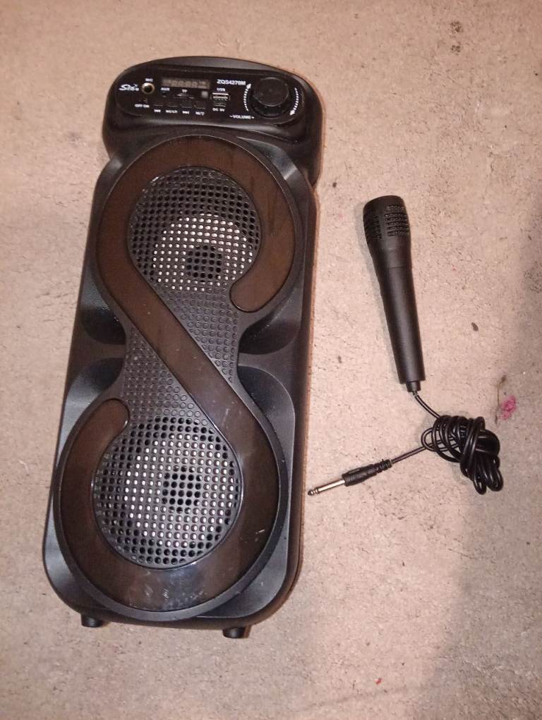 Large Bluetooth speaker with karaoke and mic