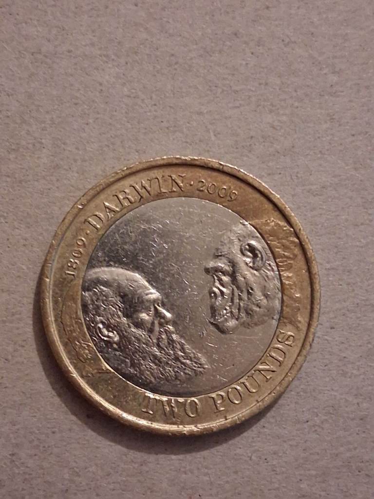 A 2009 Charles Darwin 1809 - 2009 Anniversary £2 Coin