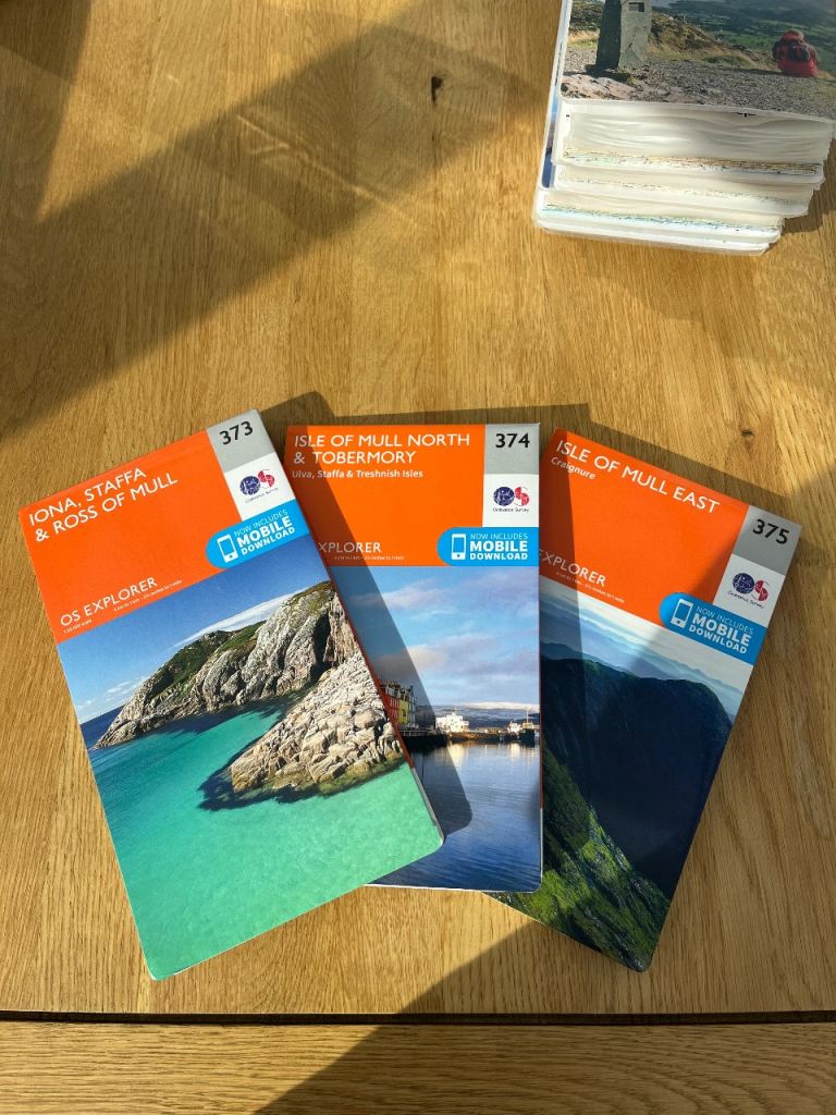 REDUCED!  OS Explorer Maps - Isle of Mull Set (3 Maps)