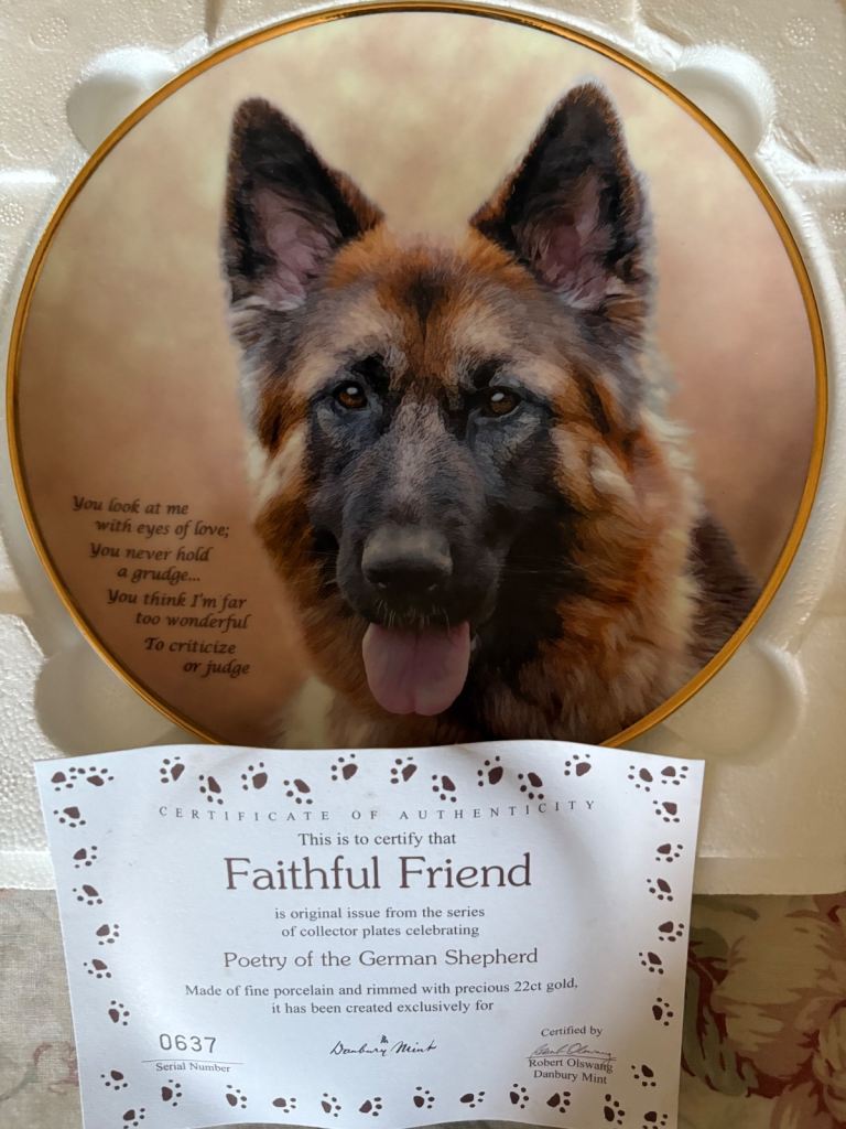 German Shepherd plate