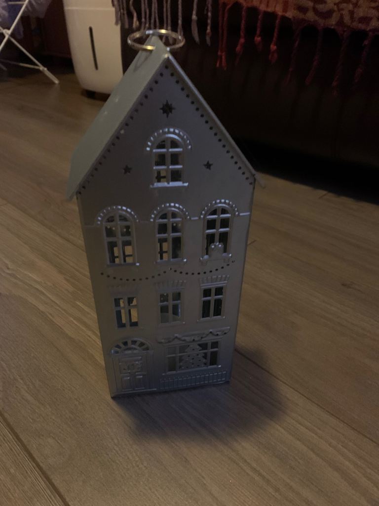 Silver Christmas lit up House Decoration