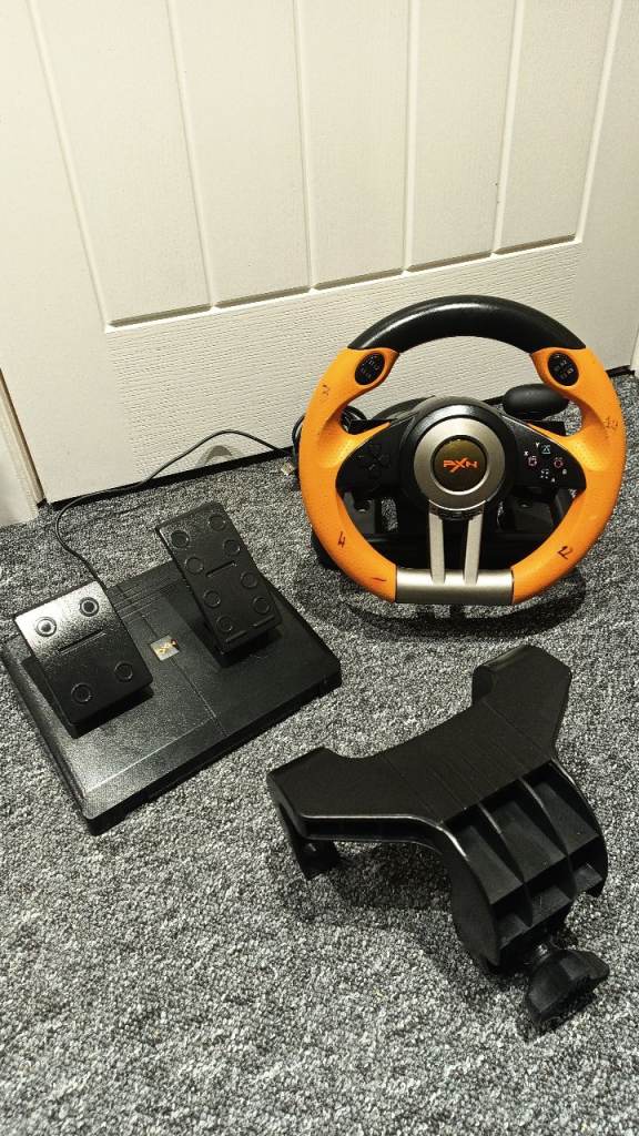Pxn-v3 pro steering wheel with paddles and gear shift