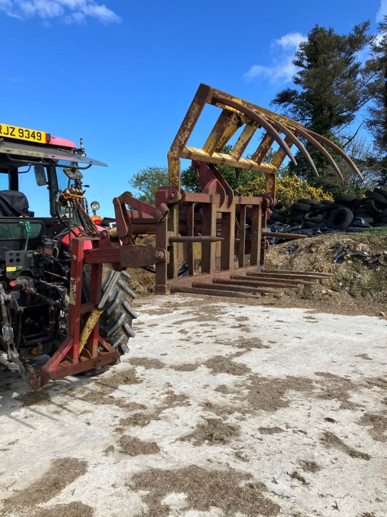 McKenna rear tractor loader with grab silage muck fork