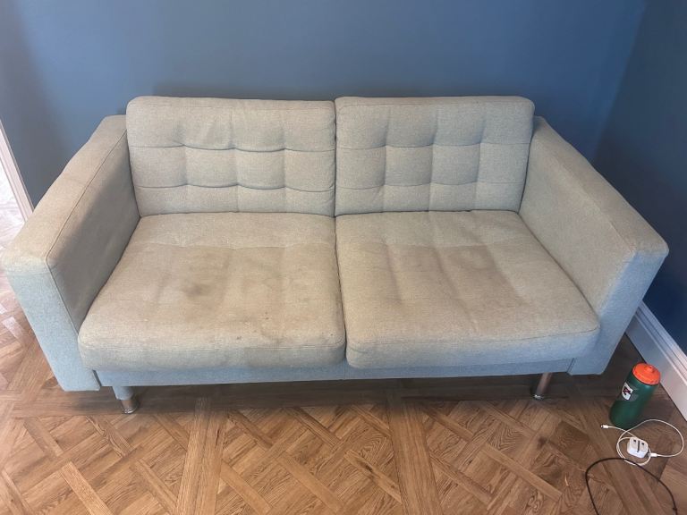 FREE Two-Seater Green Fabric Sofa 