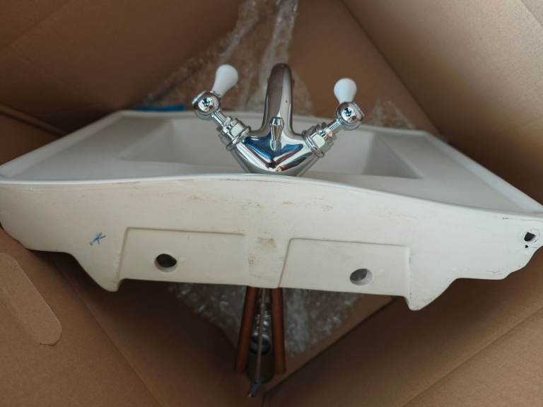 Imperial Wall-Hung Basin and Tap