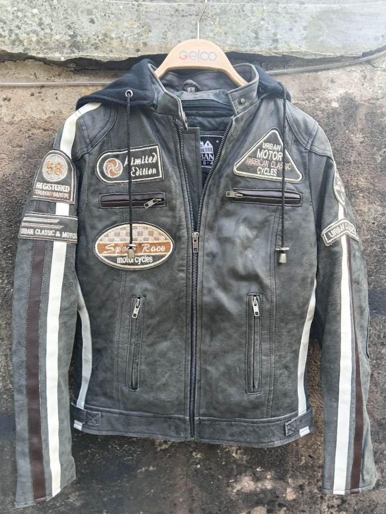 Ladys leather bike jacket