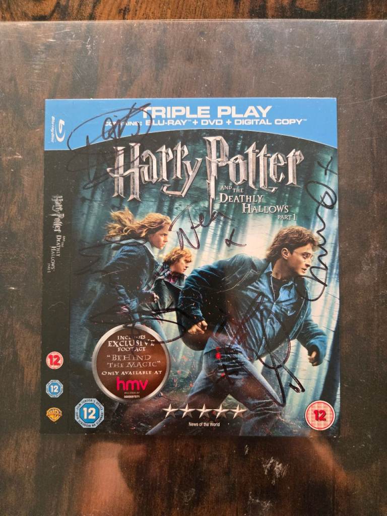 Harry Potter and the Deathly Hallows Part 1 Blu-ray/DVD with Signatures