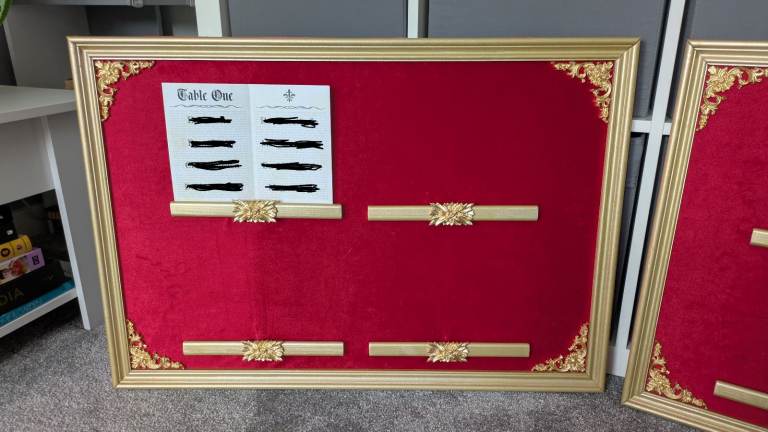 Wedding table planner noticeboards