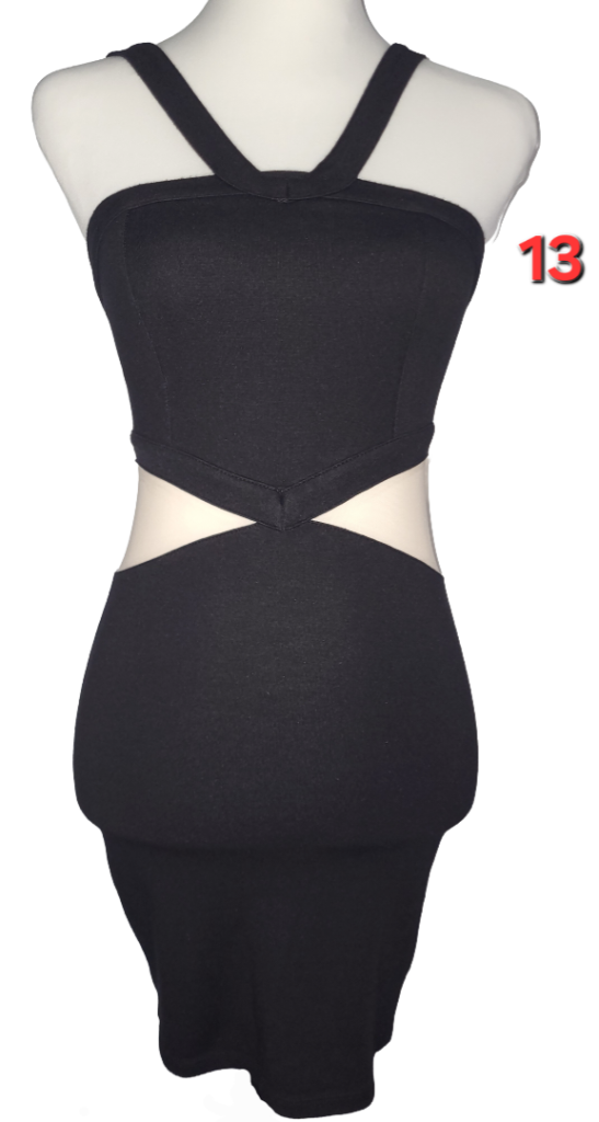 Beautiful Black cut side dress