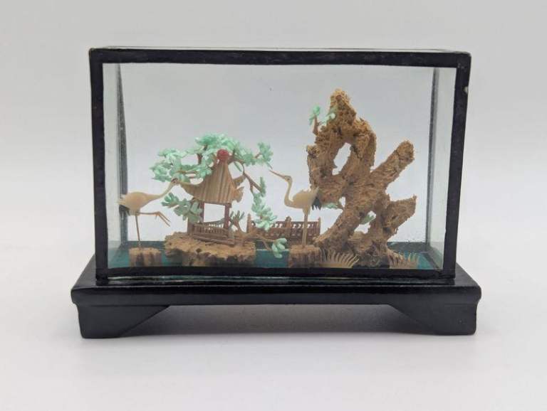 Chinese cork diorama