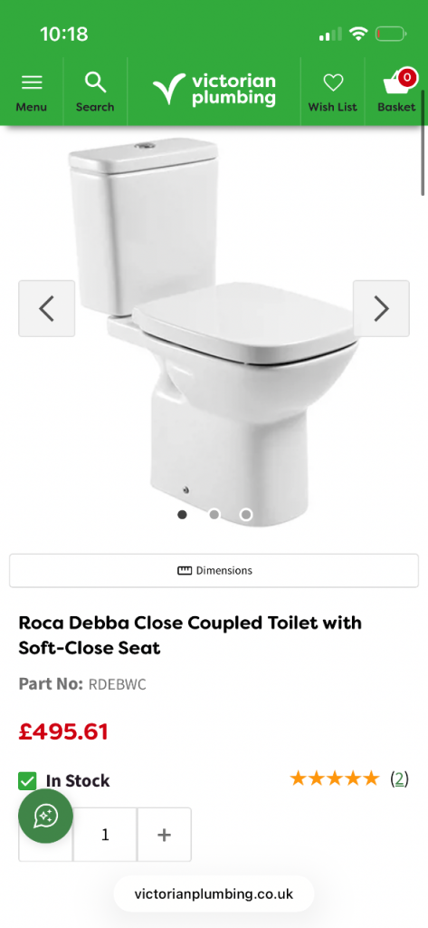 Roca Debba Sink & Toilet Set