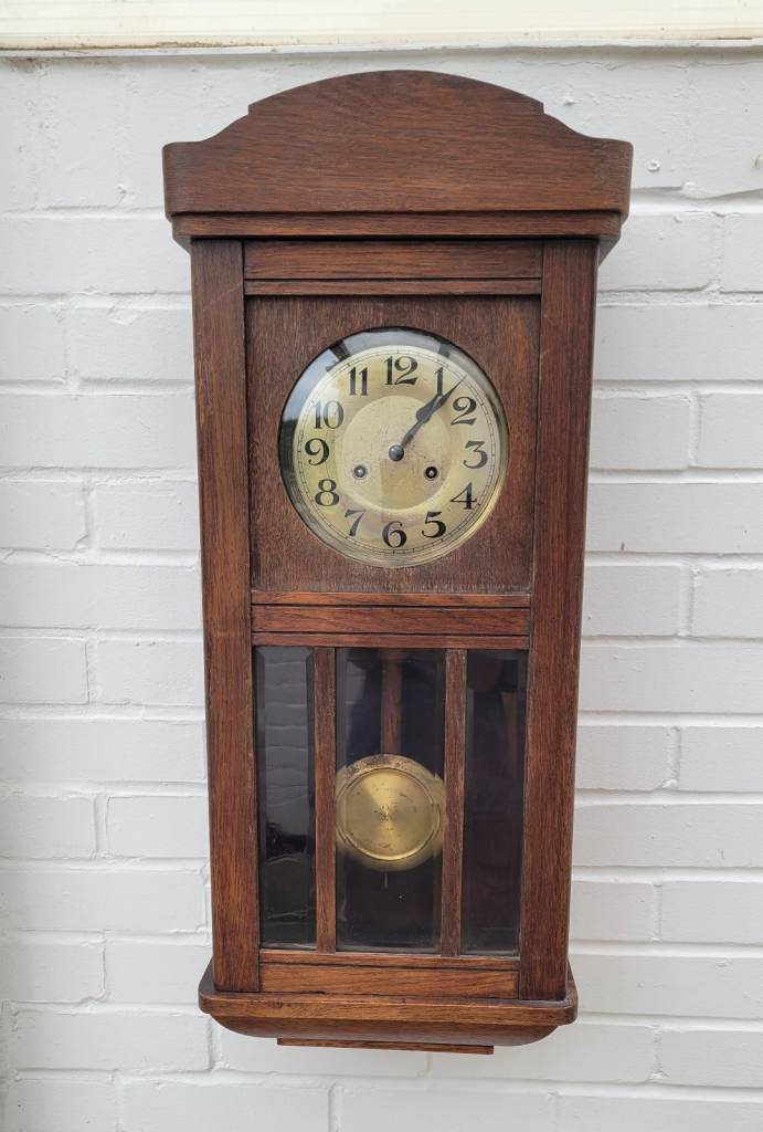 ANTIQUE STRIKING WALL CLOCK German made