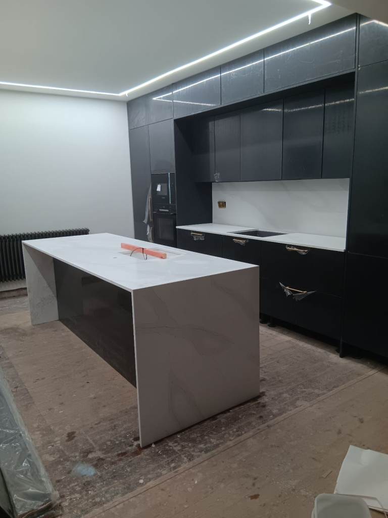Quartz and marble granite fitted worktops 