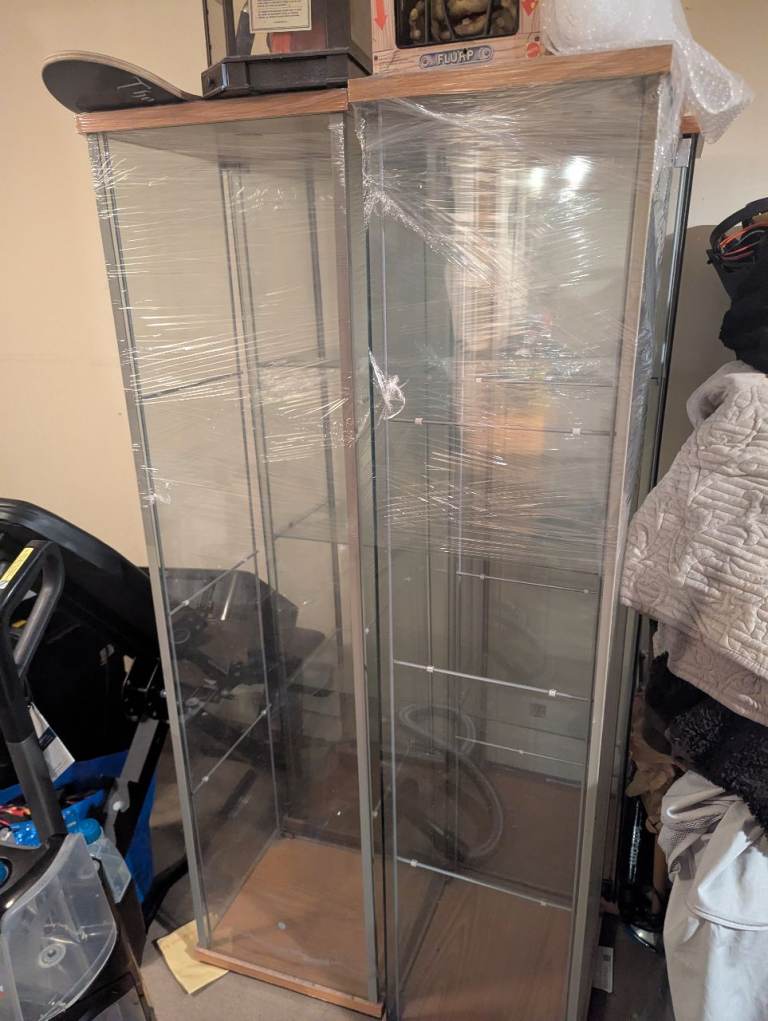 image for Glass cabinets for collectables or figurines - COLLECTION ONLY