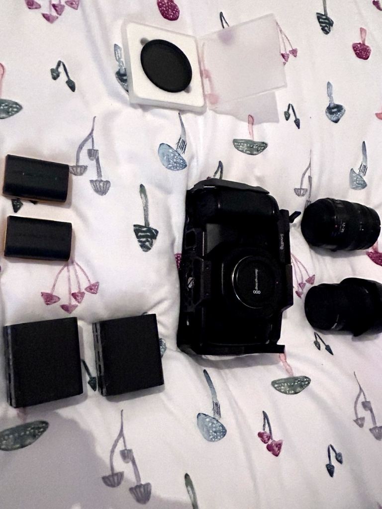 Blackmagic Pocket Cinema Camera 4K Bundle – Lenses, Cage, Batteries, SSD Mount – Ready to Shoot