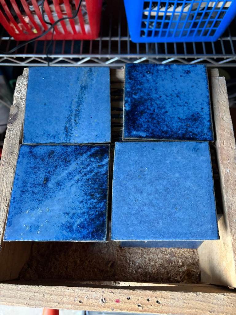 Dark Blue Ceramic Kitchen or Bathroom Tiles – Good Condition