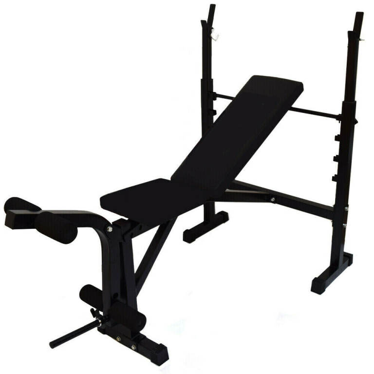 FXR Sports Premium Adjustable Weights Multi Bench With Rack