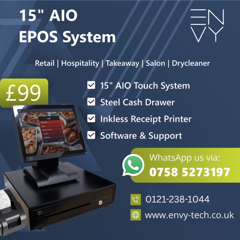  Full Touchscreen EPOS System for Retail or Hospitality Business