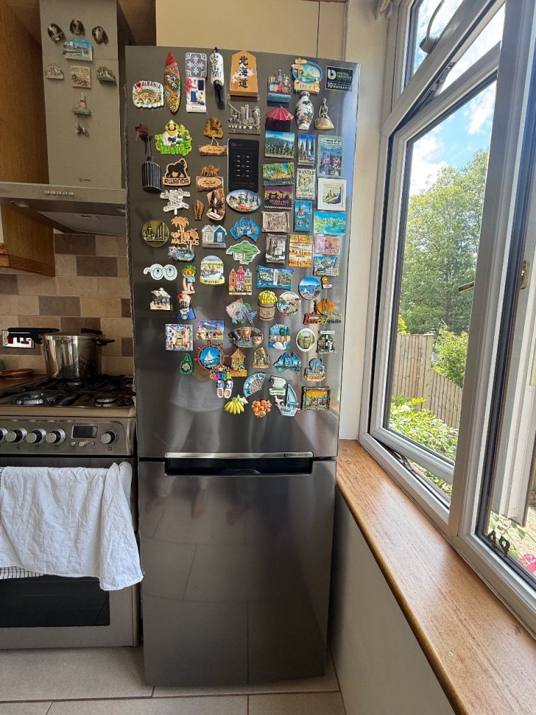 Samsung Freestanding Fridge Freezer – Silver, Good Condition