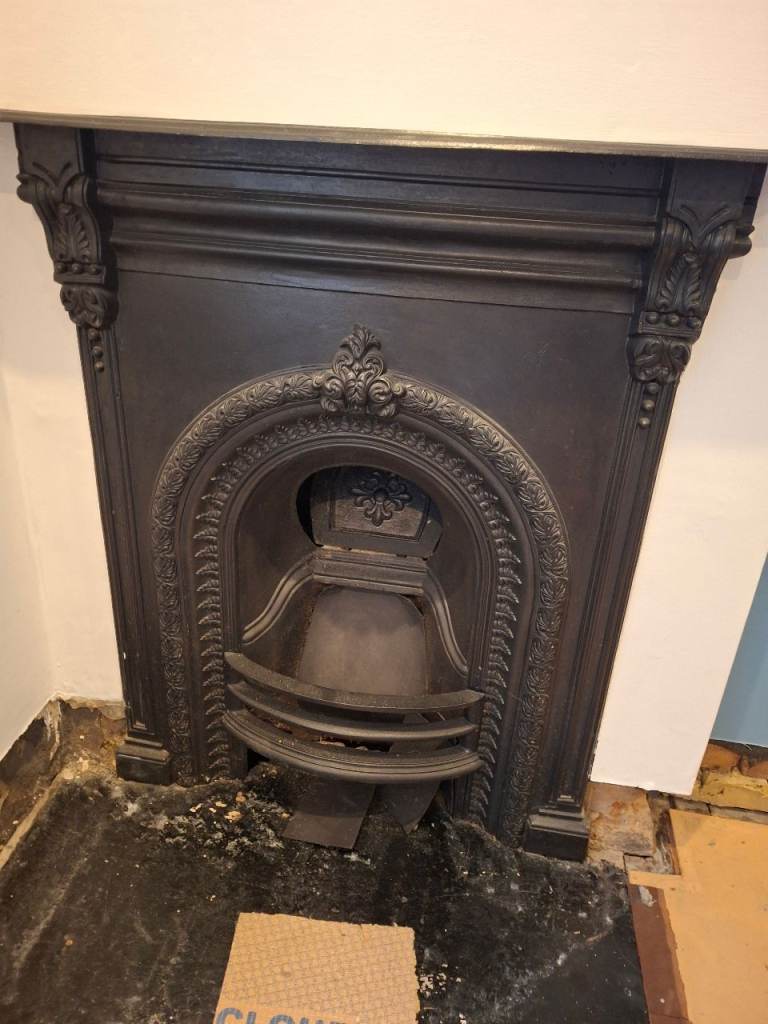 Victorian cast iron fireplace insert