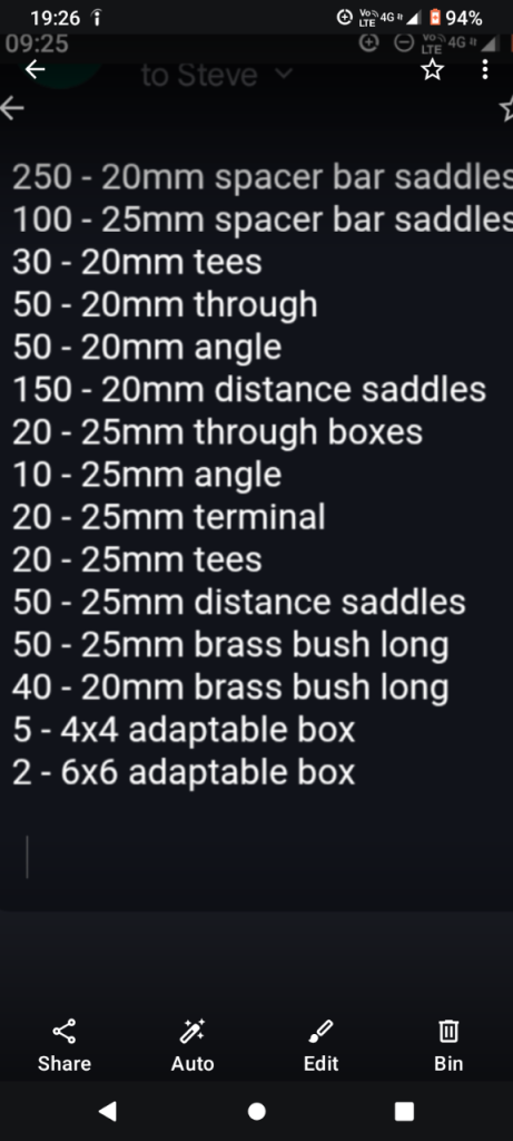 Electrical Fittings & Adaptable Boxes – Various Sizes