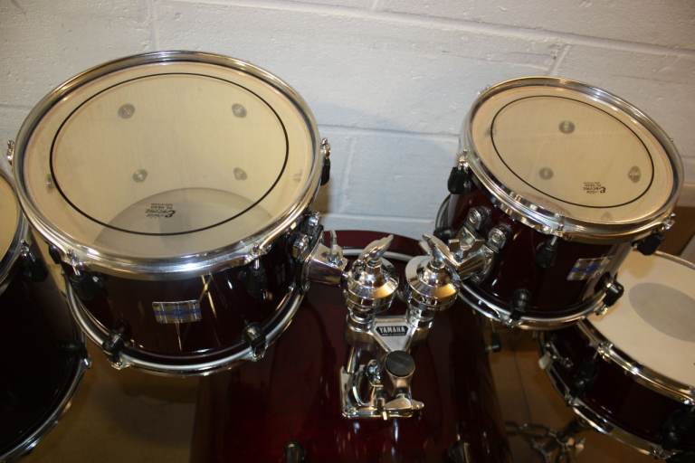 Yamaha Stage Custom Advantage Nouveau Cranberry Red Full Drum Kit 22in Bass + Hardware ~ £550 ono