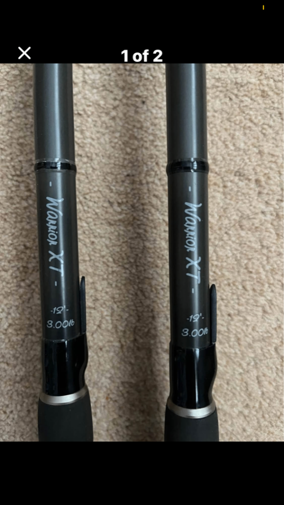 2 x fox xt warrior carp rods