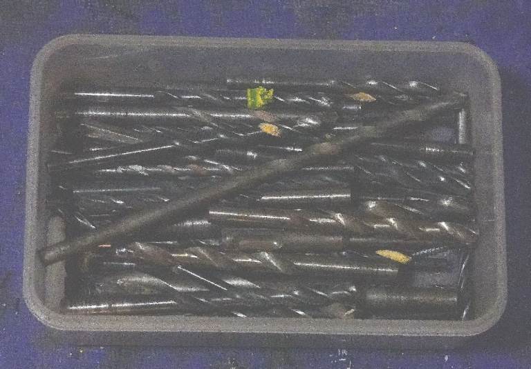 Dozens of drill bits