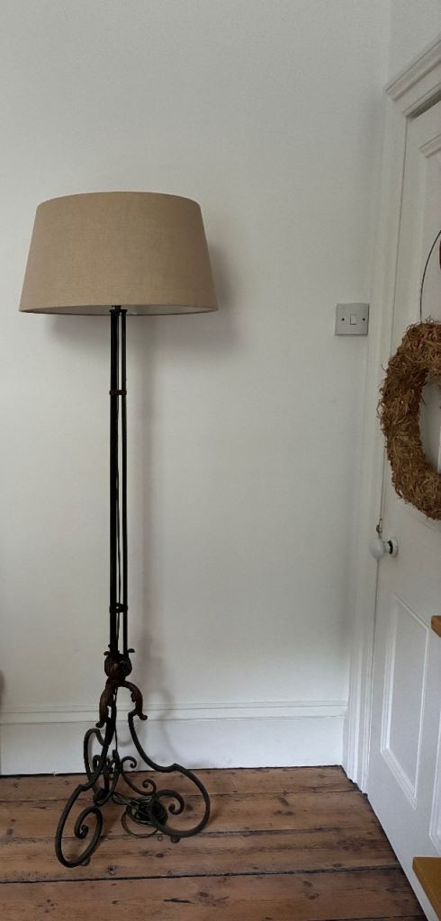 Antique French iron standard lamp
