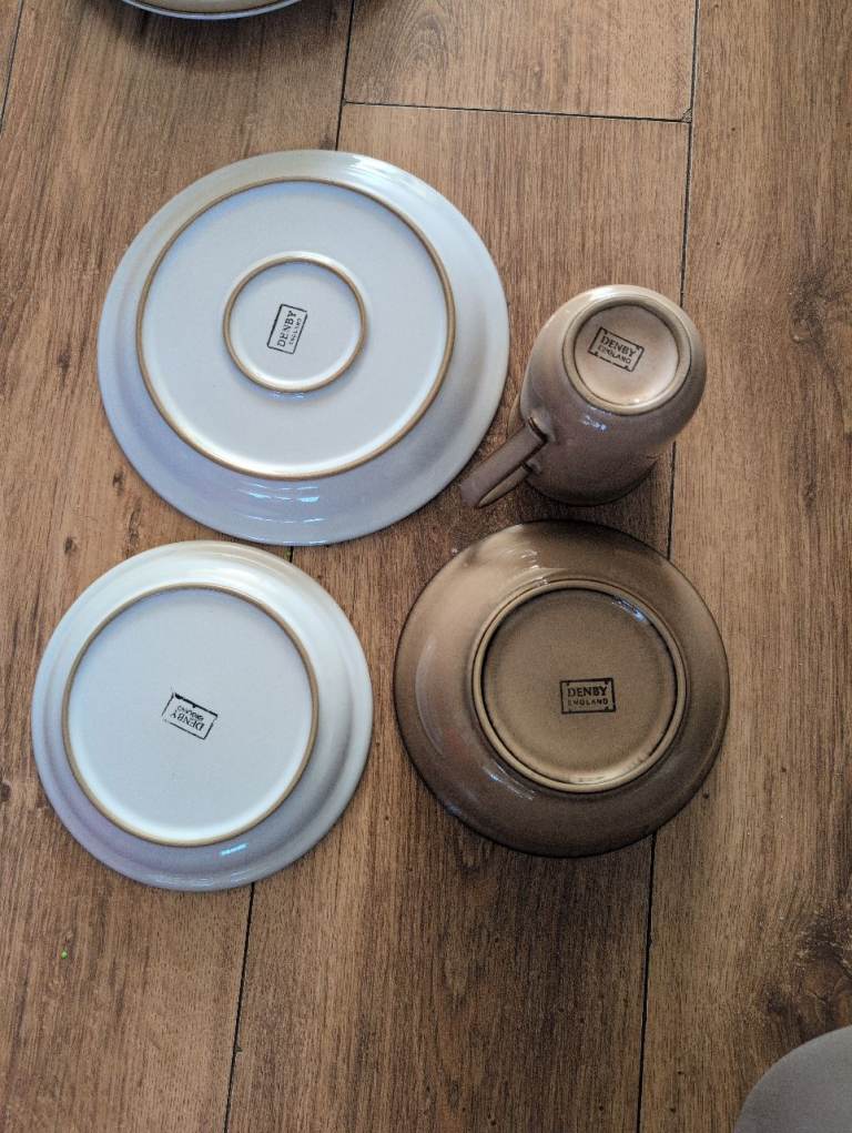 Denby coffee mugs and dish