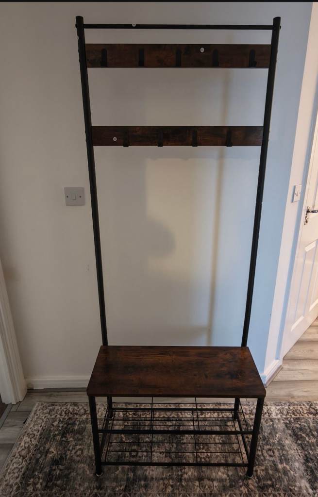 Hallway Coat Rack with Bench and Shoe Storage | in Slough, Berkshire ...