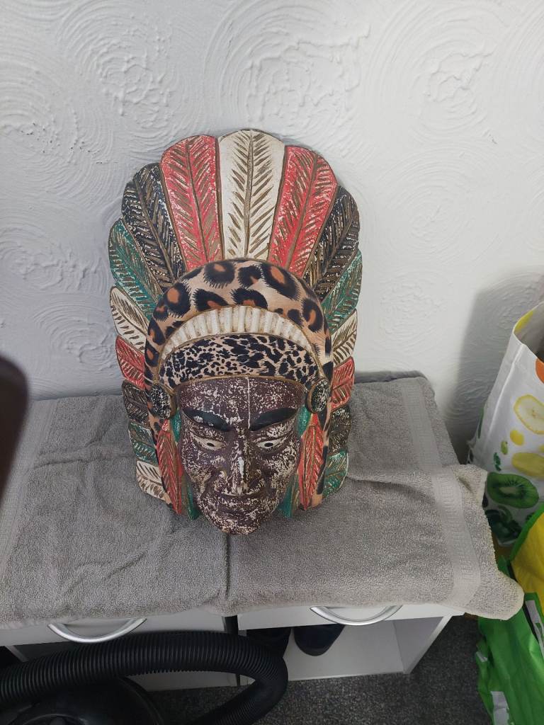 image for Beautiful Indian chiefs head wood very lovely 