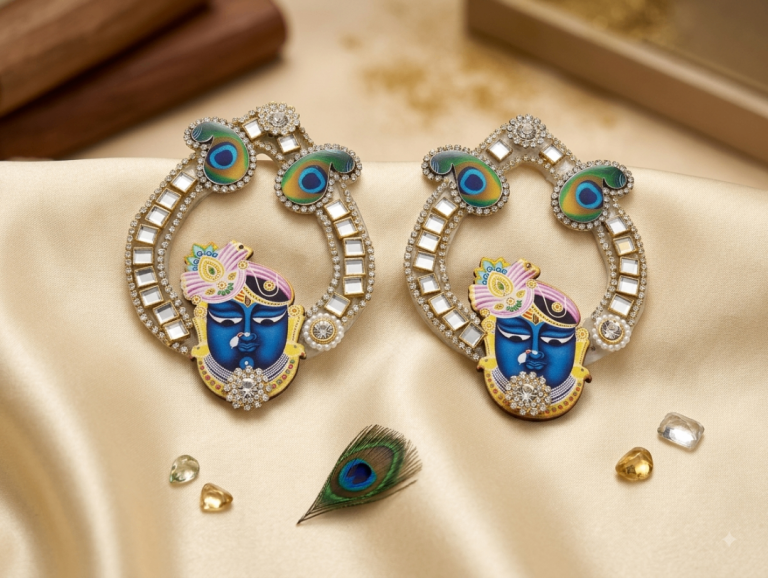 Beautiful Peacock and Shrinathji Design hanging decor
