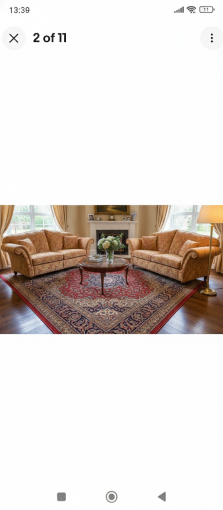 2 Handmade DURESTA sofas, consist of 3 seater and 2 seater