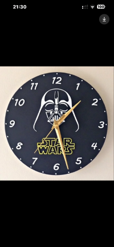 Star Wars Darth Vader Wall Clock - Brand New, Black Wood, £10.99