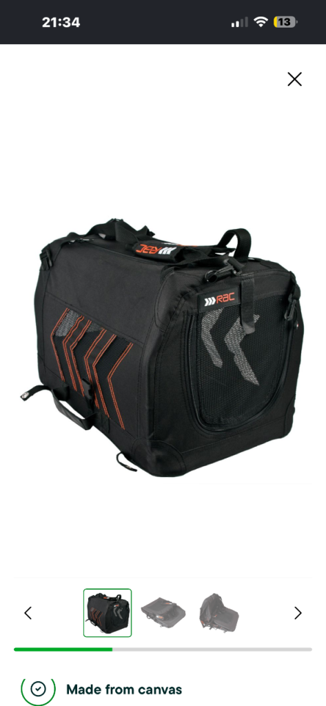 RAC Fabric Pet Carrier Black