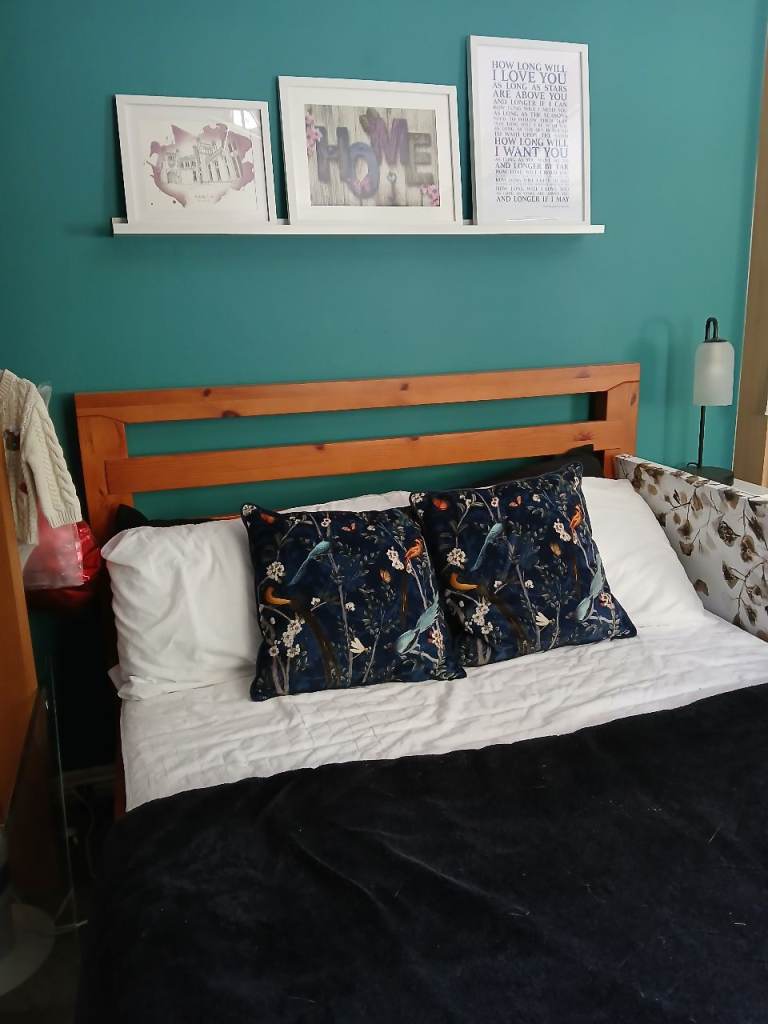 Wooden double bed