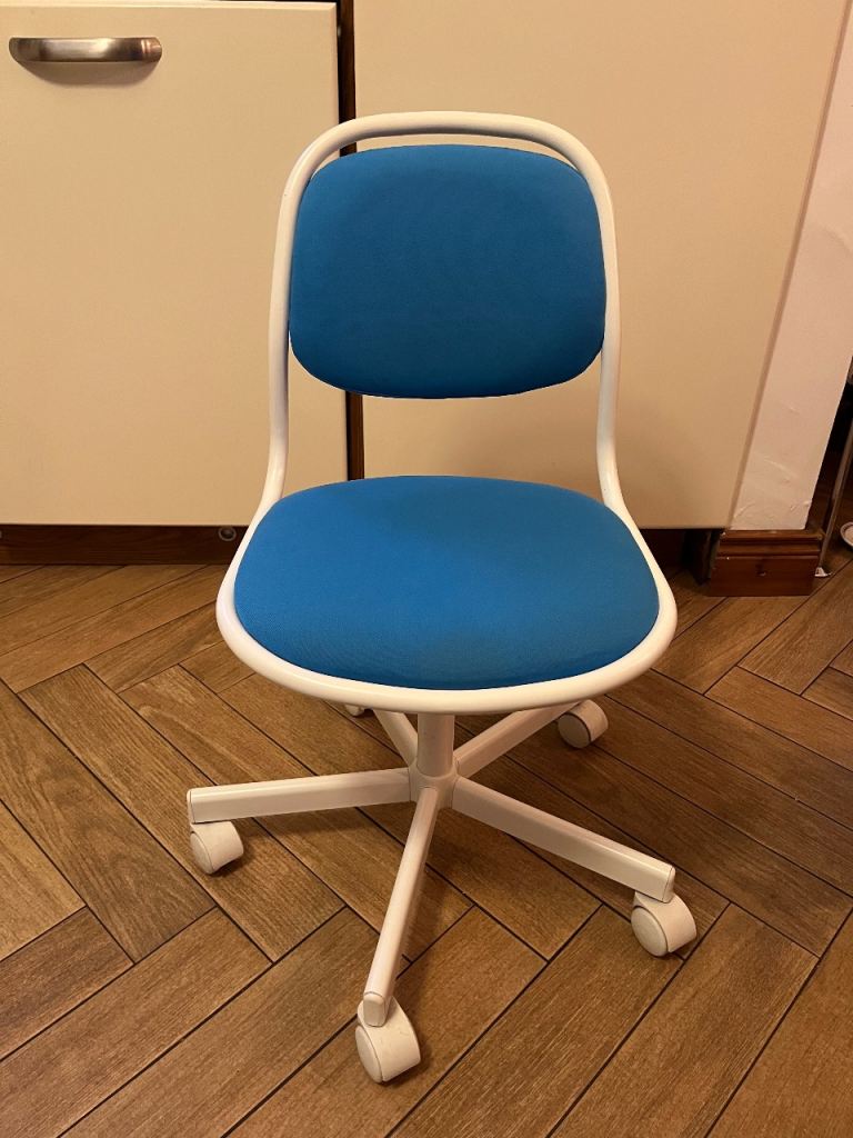 Children's blue desk chair IKEA ORFJALL