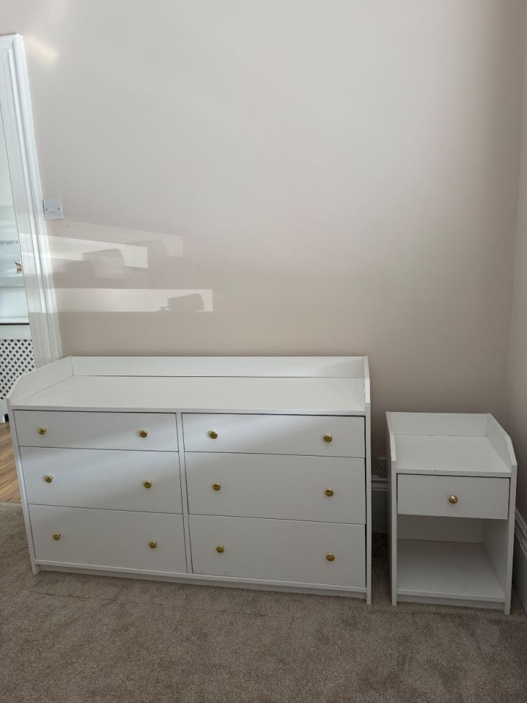 Chest of drawers with bed side drawer 