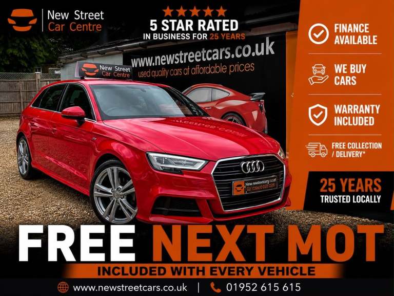 Audi A3 1.5 TFSI CoD S line Sportback S Tronic Euro 6 (s/s) 5dr Petrol Automatic