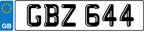 DATELESS Registration Number GBZ Plate GB Gary Gordon Gloria Grace BURNS BRYANT