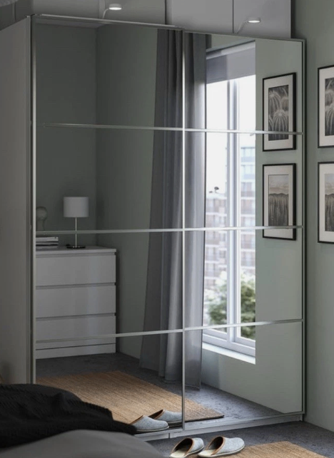 IKEA pax Panelled Mirror Sliding Doors (doors only) FREE DELIVERY 189