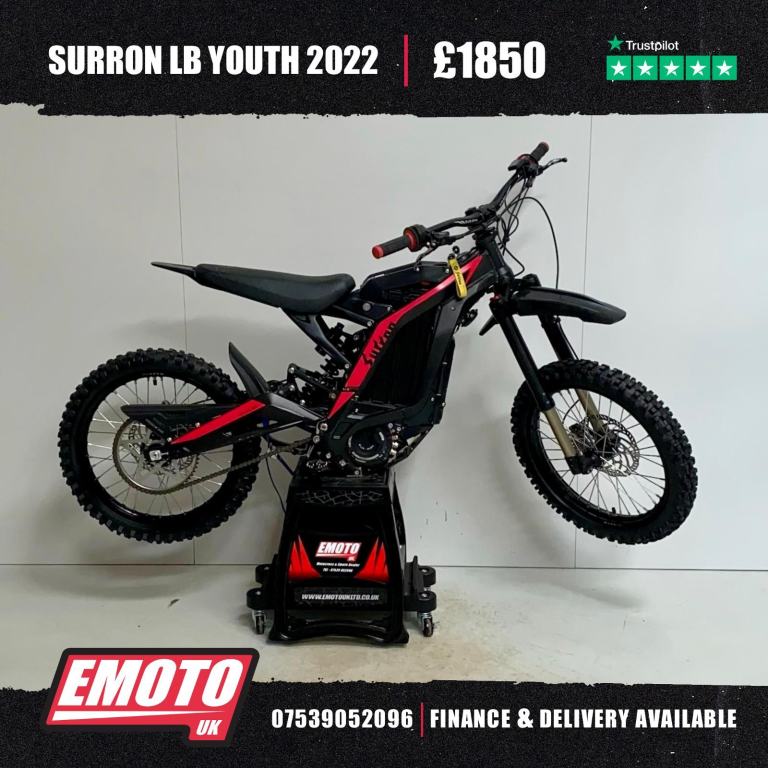 SURRON LB YOUTH 2022 Electric Bike Emoto 48v 20Ah @EmotoUK - Finance Available